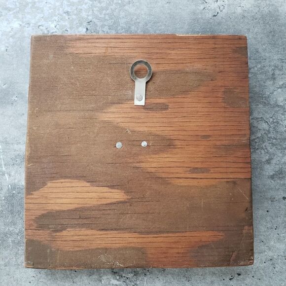 VINTAGE WOOD CARVED HAND PAINTED BUTTERFLY WALL ART 5x5 - Picture 5 of 5